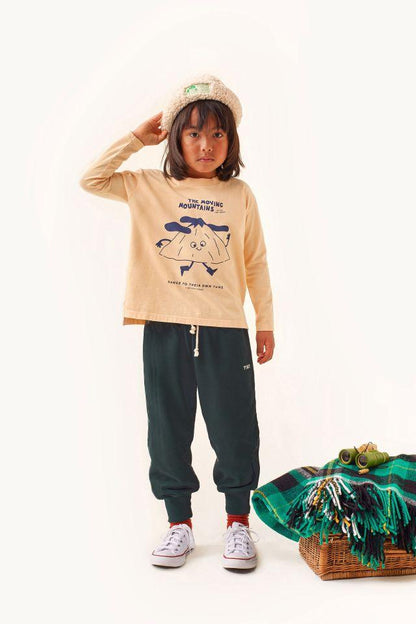 儿童蓝色棉长裤