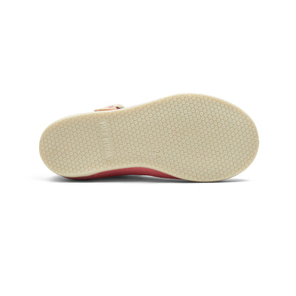 Girls Pink Buckled Cotton Shoes