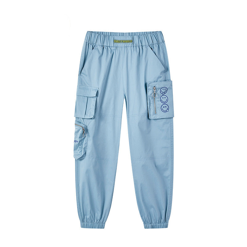 儿童浅蓝色长裤