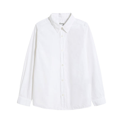 男童白色棉衬衫