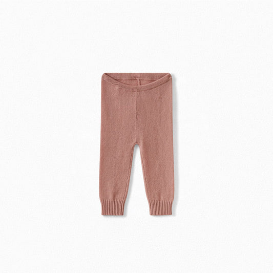 女婴粉色羊绒打底裤