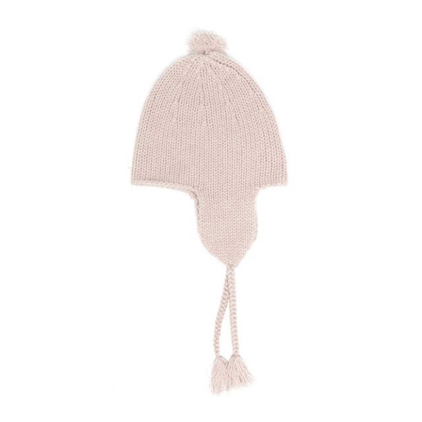 婴儿浅粉色羊绒帽子