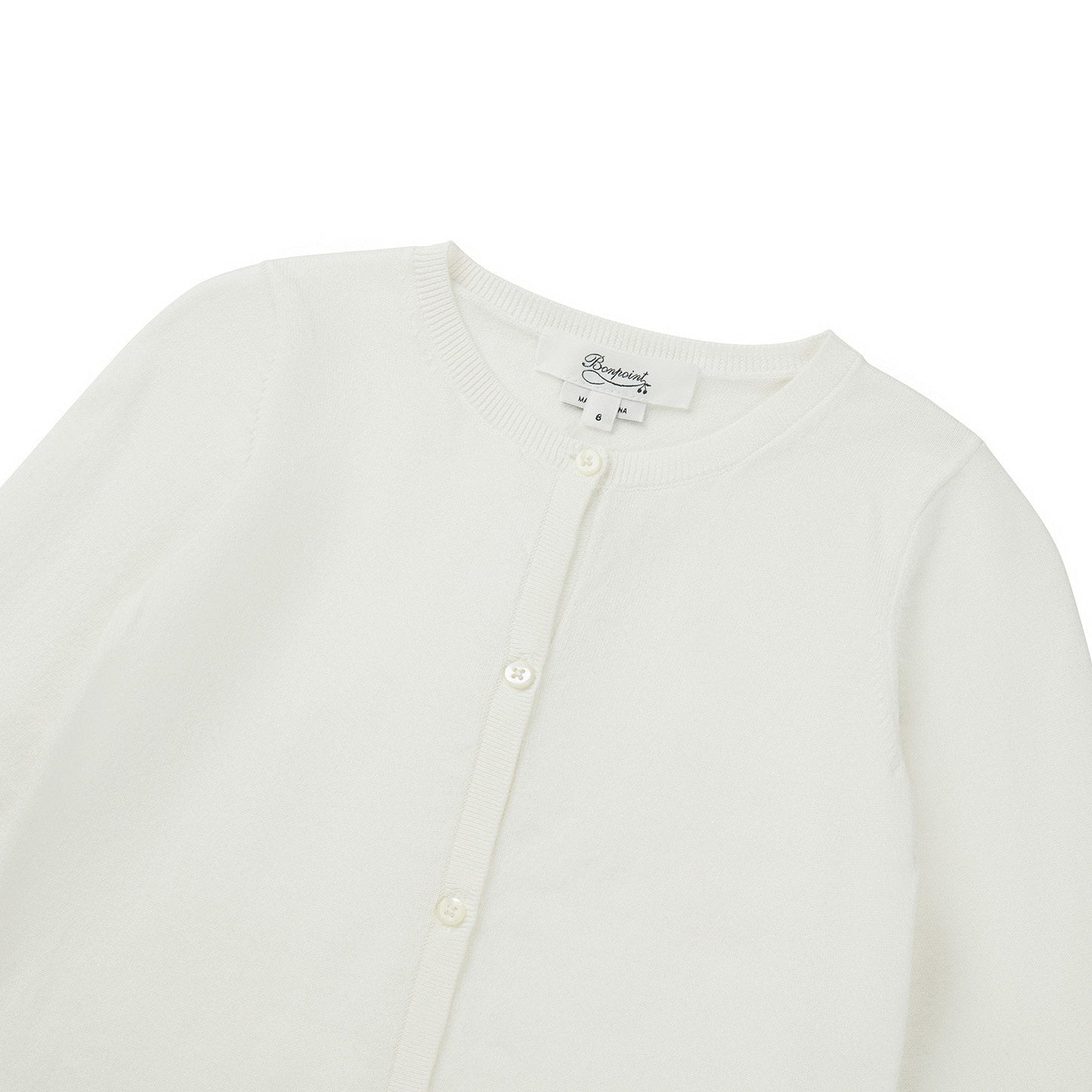 女童白色棉开衫