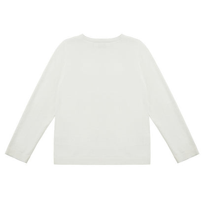 女童白色棉开衫