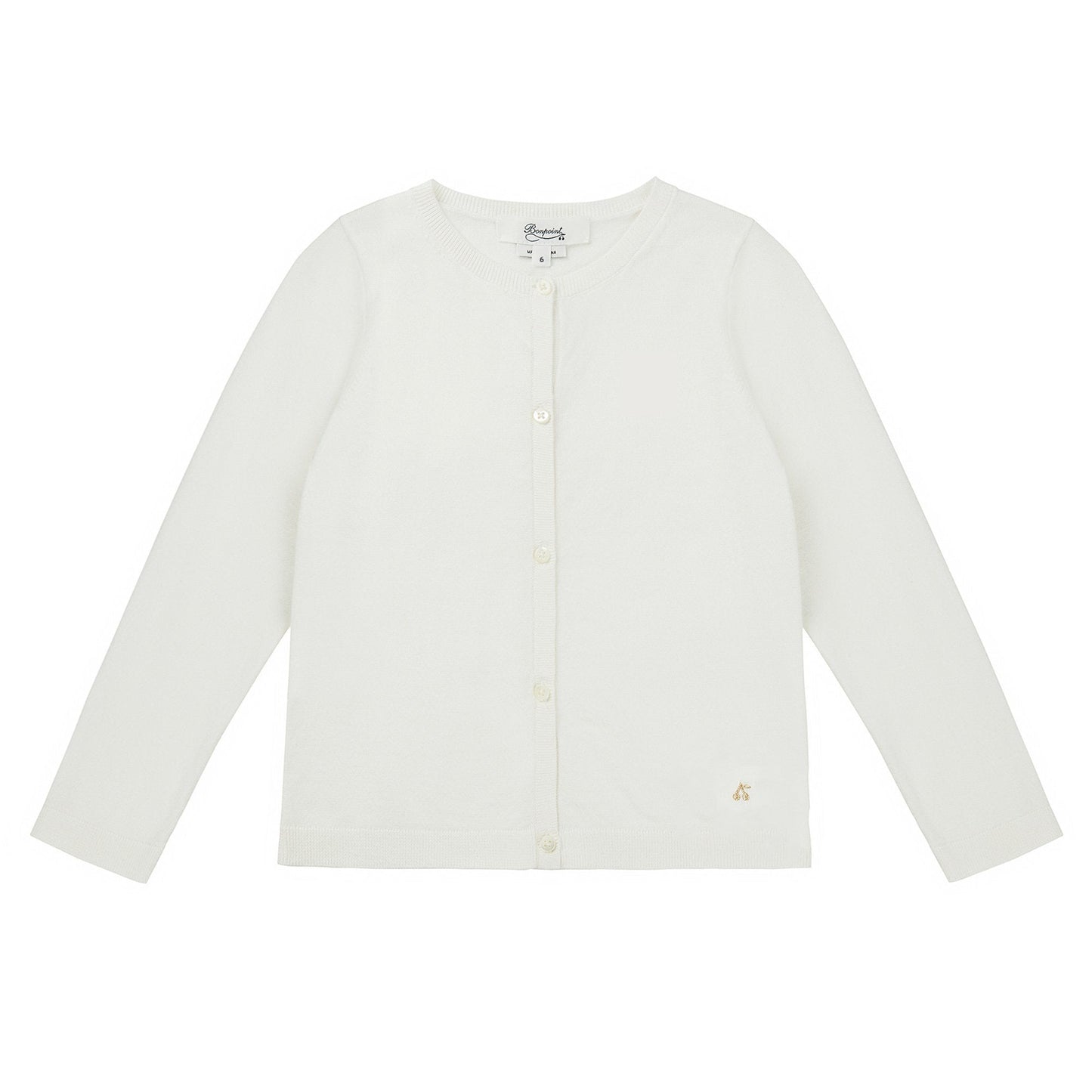 女童白色棉开衫