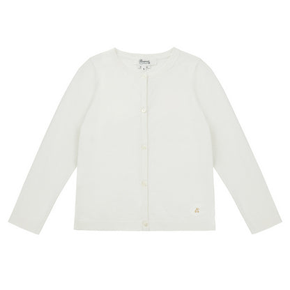女童白色棉开衫