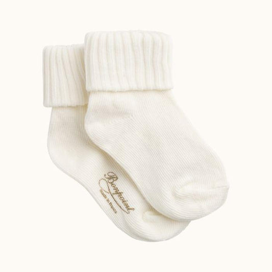 婴儿白色棉短袜
