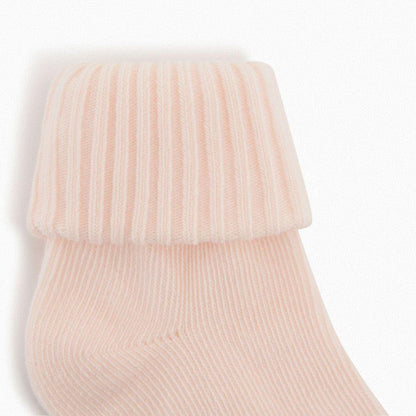 女婴粉色Logo棉短袜