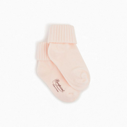 女婴粉色Logo棉短袜