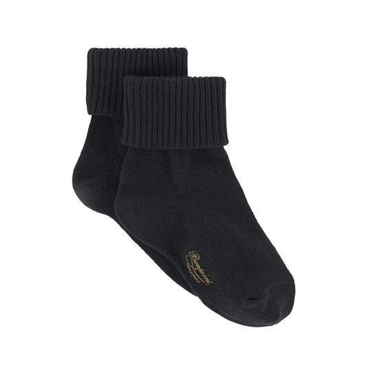 儿童黑色棉袜