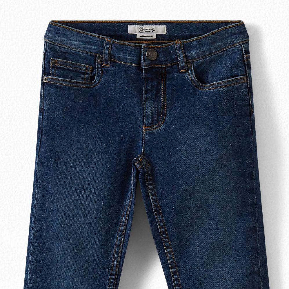 男童蓝色牛仔长裤