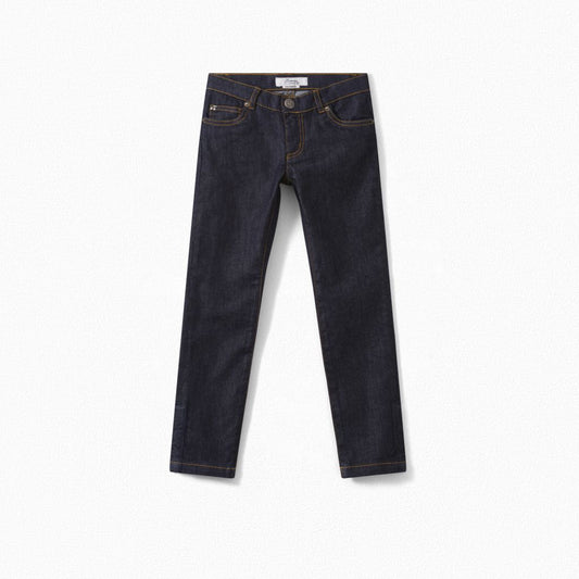 女童藏青色牛仔长裤