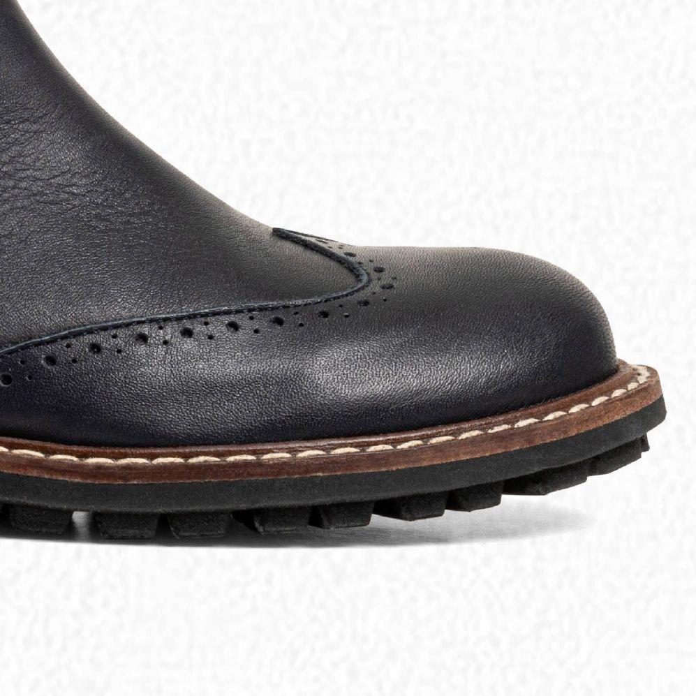 女童藏青色小牛皮鞋