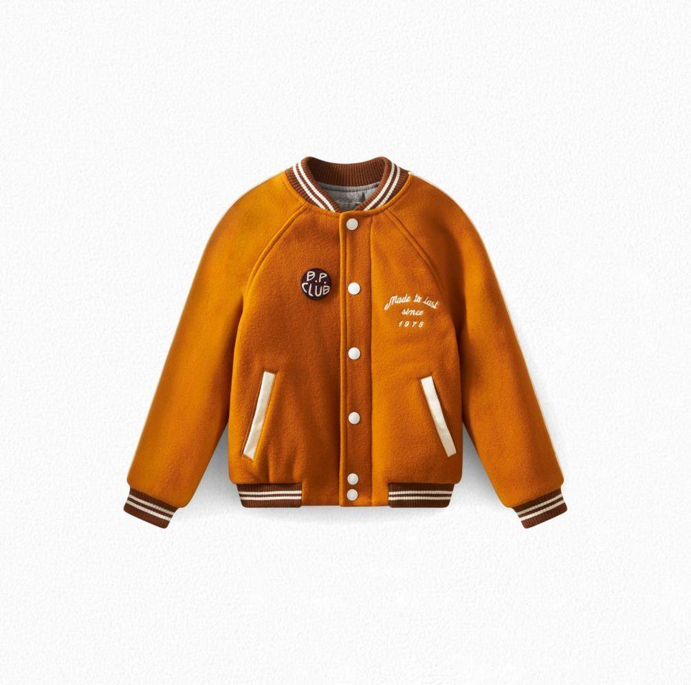 男童深黄色羊毛夹克