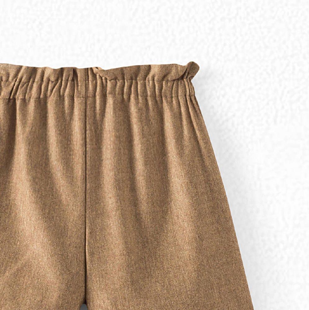 女童驼色羊毛短裤