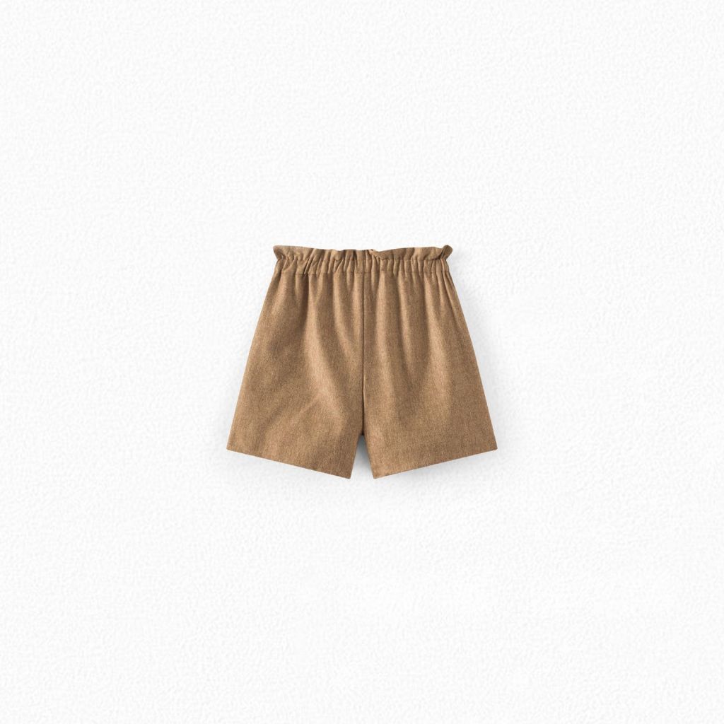 女童驼色羊毛短裤
