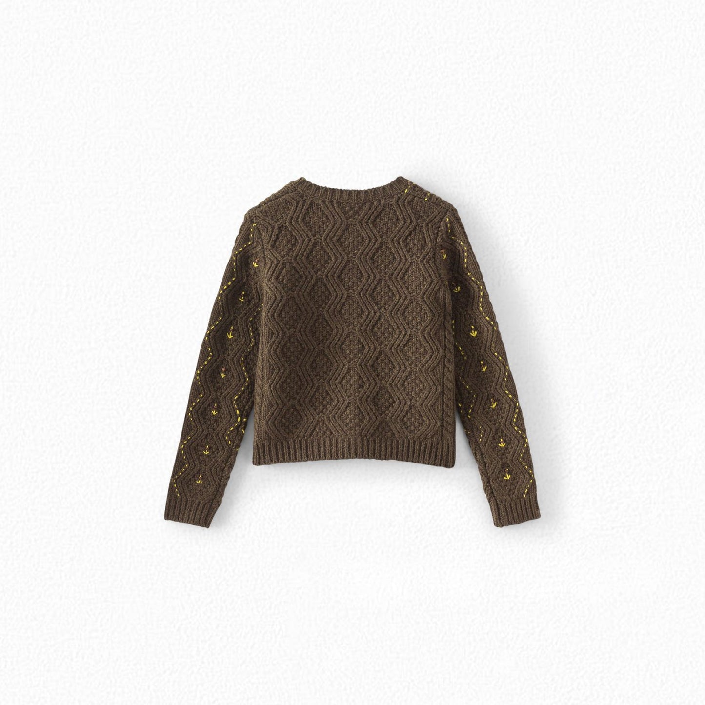 女童卡其色羊毛开衫