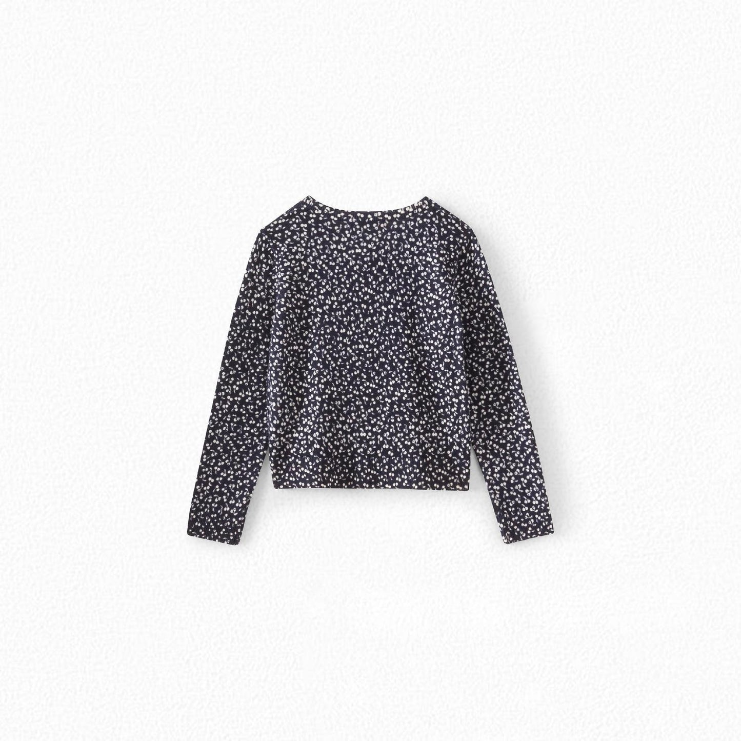 女童黑色Logo羊毛开衫