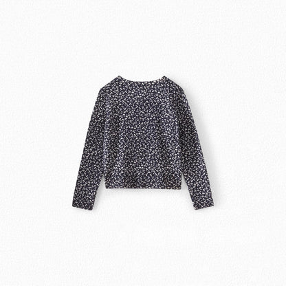 女童黑色Logo羊毛开衫