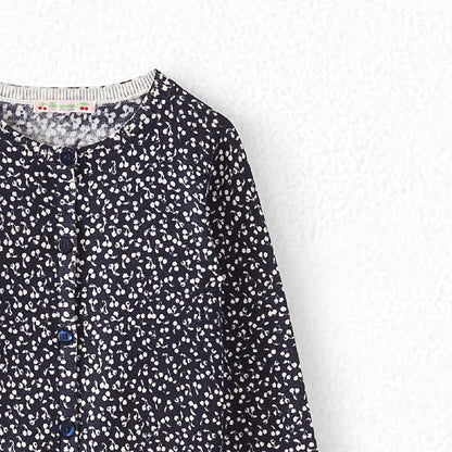 女童黑色Logo羊毛开衫