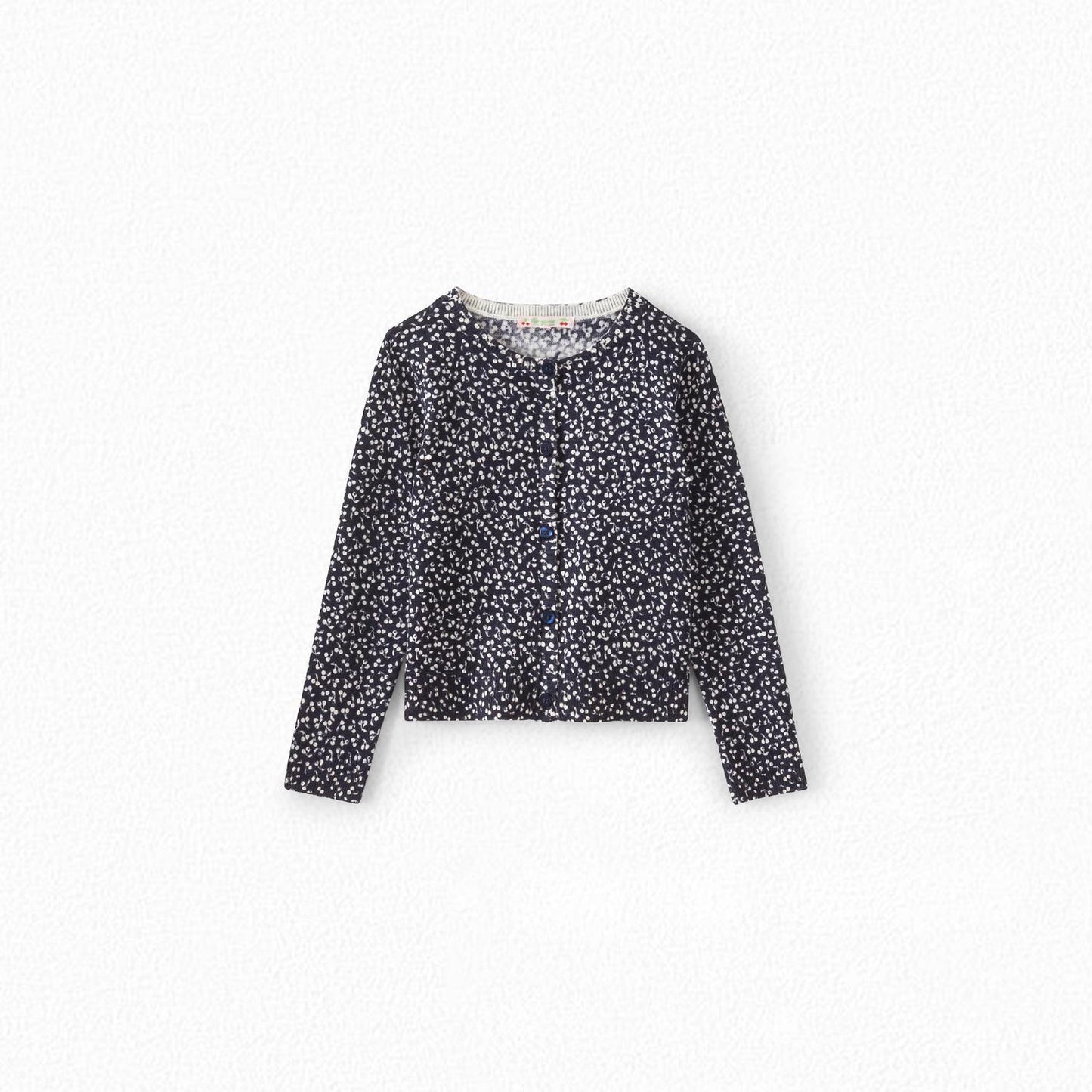 女童黑色Logo羊毛开衫