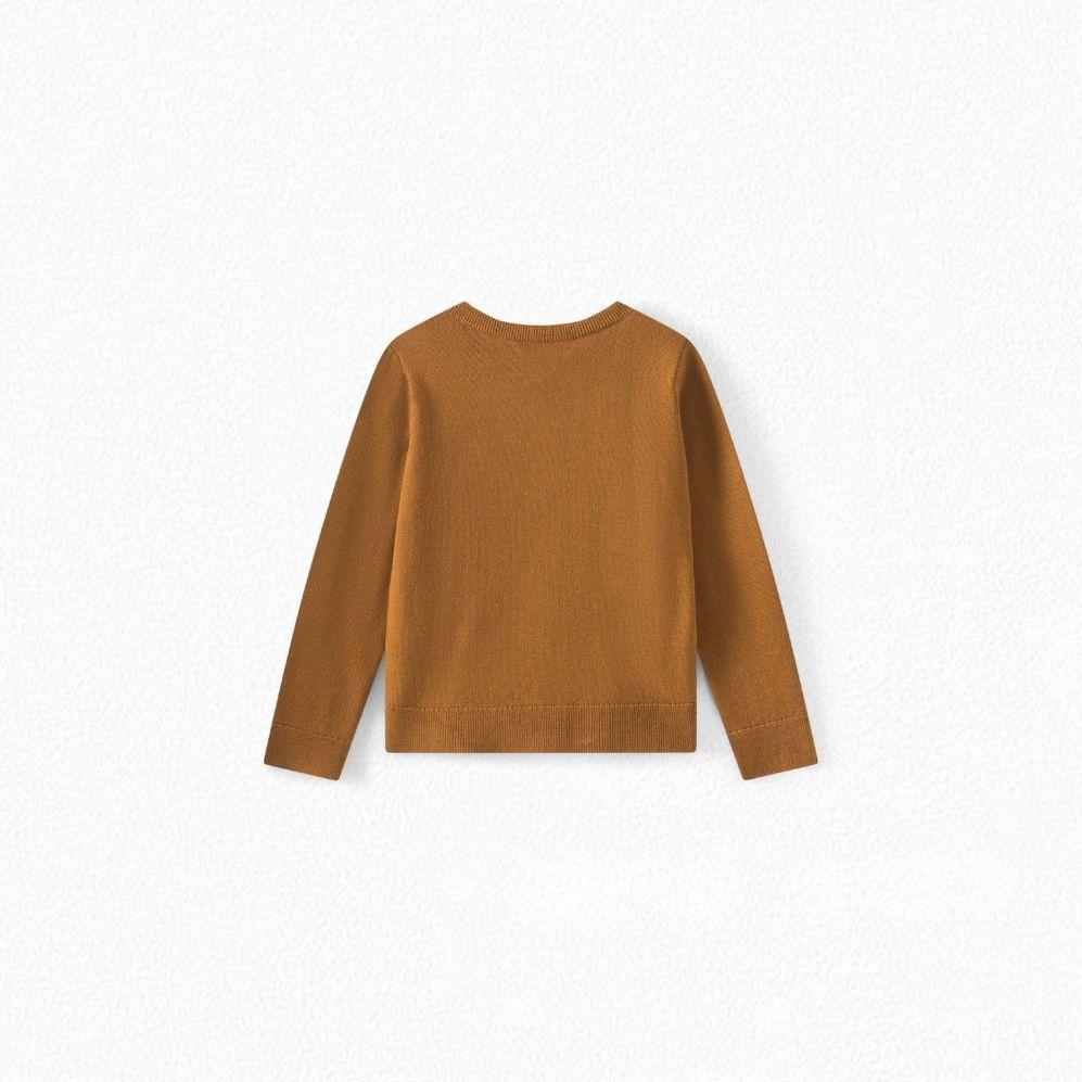 女童驼色羊毛开衫