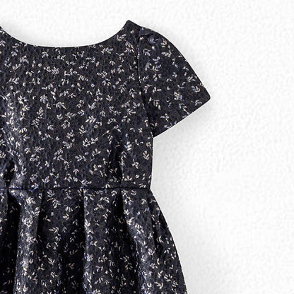 女童蓝色碎花连衣裙