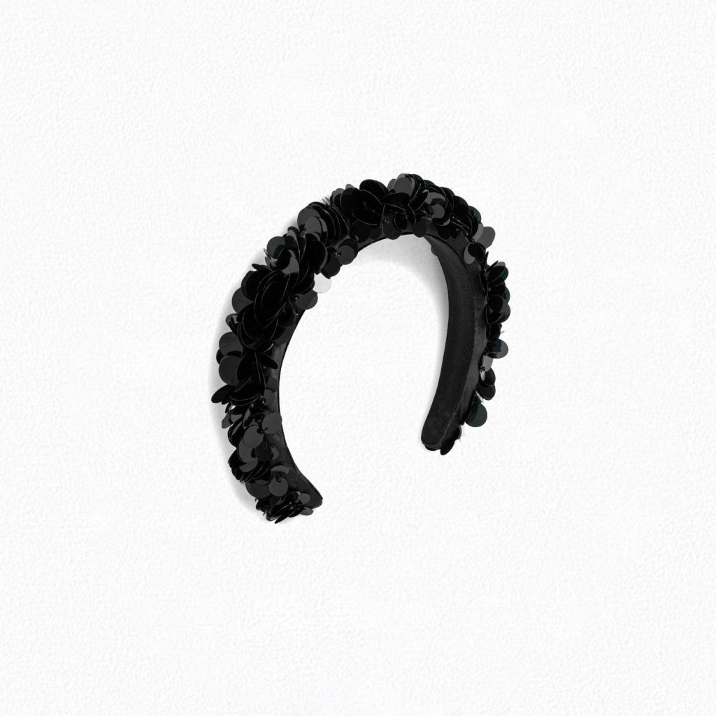 Girls Black Glitter Headband
