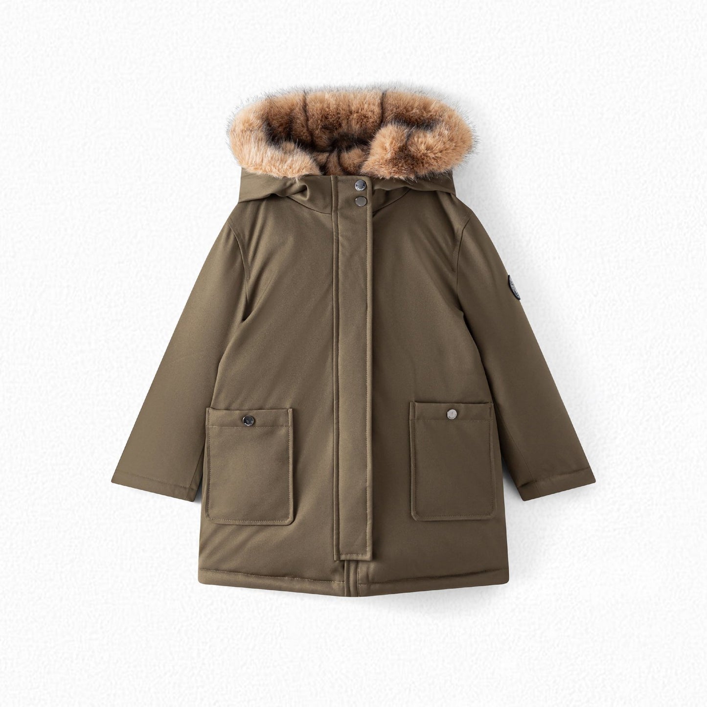 女童深卡其色外套
