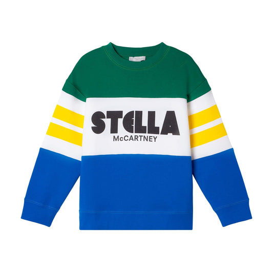 男童蓝色Logo棉卫衣