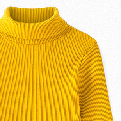 女童黄色棉毛衣