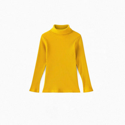 女童黄色棉毛衣
