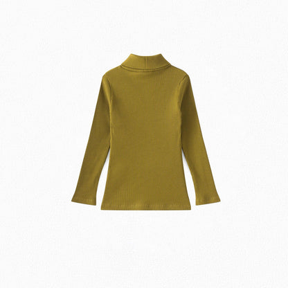 女童橄榄绿棉毛衣