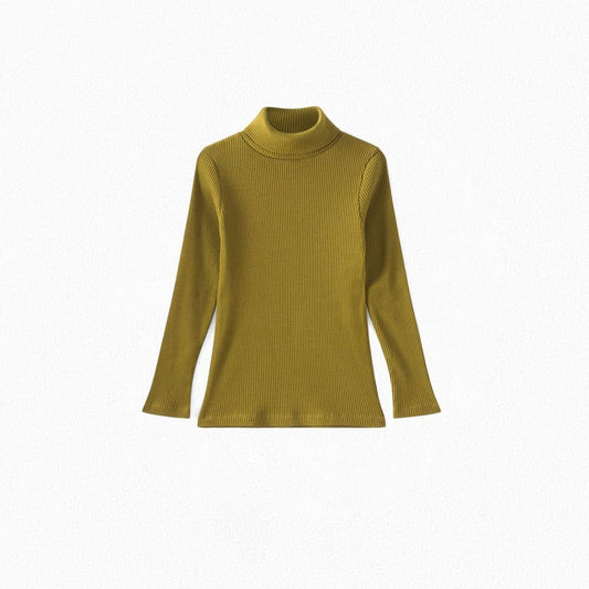 女童橄榄绿棉毛衣