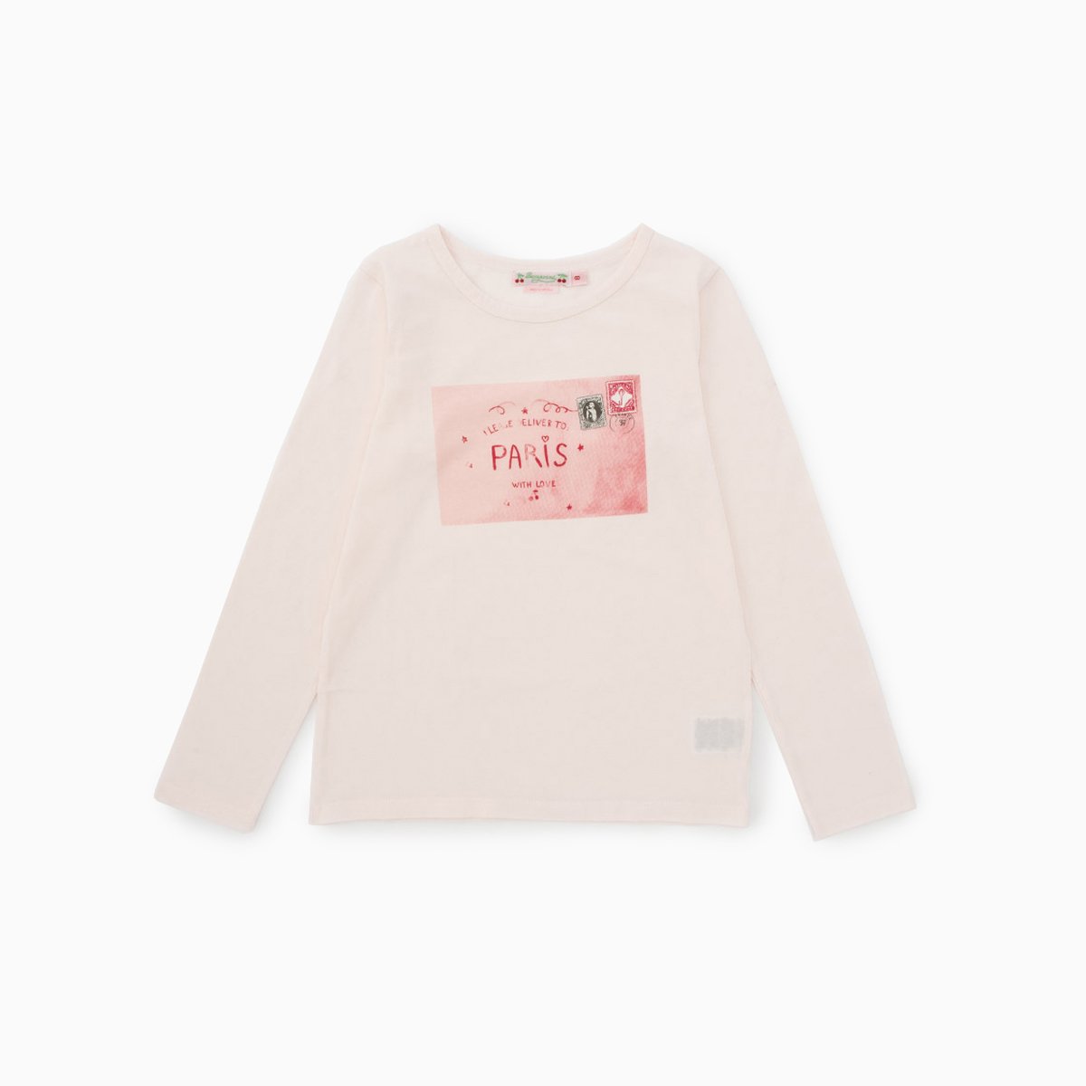 女童粉色印花棉T恤