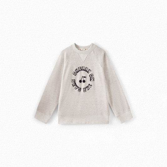 女童灰色Logo棉T恤