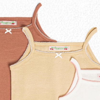 女童彩色棉背心套装