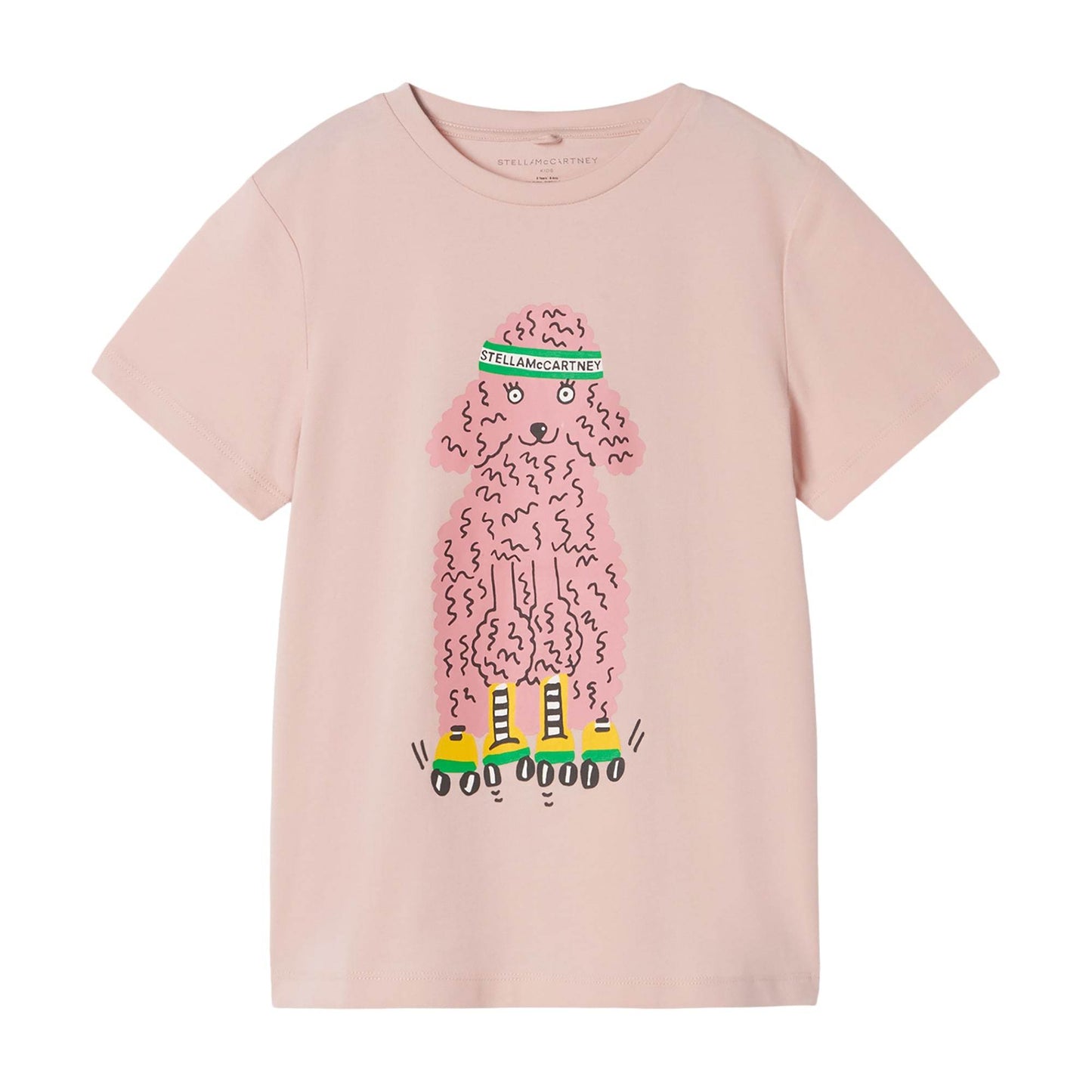 女童粉色贵宾犬印花棉T恤