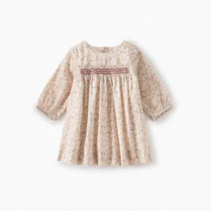 Baby Girls White Floral Cotton Dress