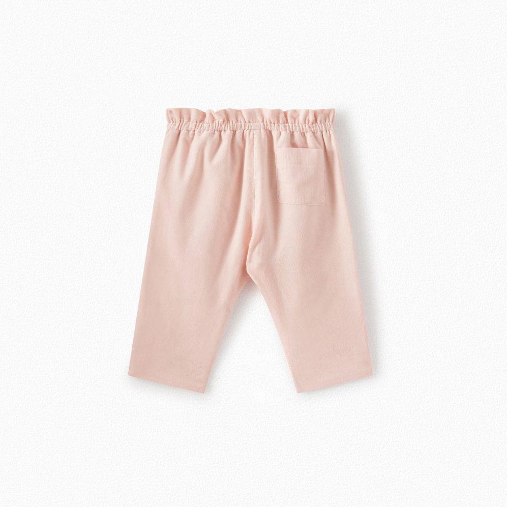 女婴粉色棉长裤