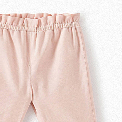 女婴粉色棉长裤