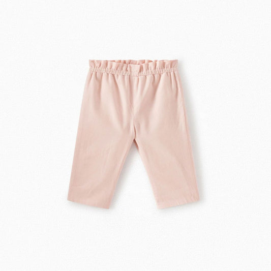 女婴粉色棉长裤