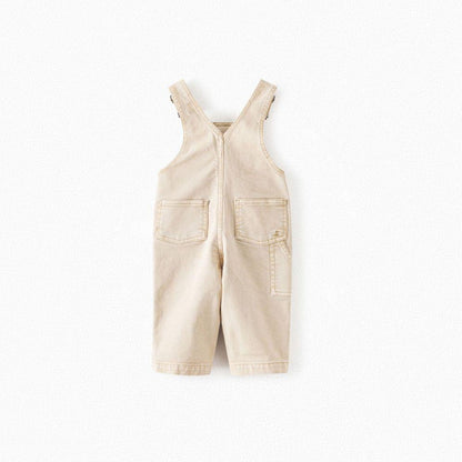 婴儿童米色棉长裤