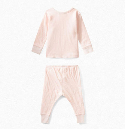 女婴浅粉色棉套装