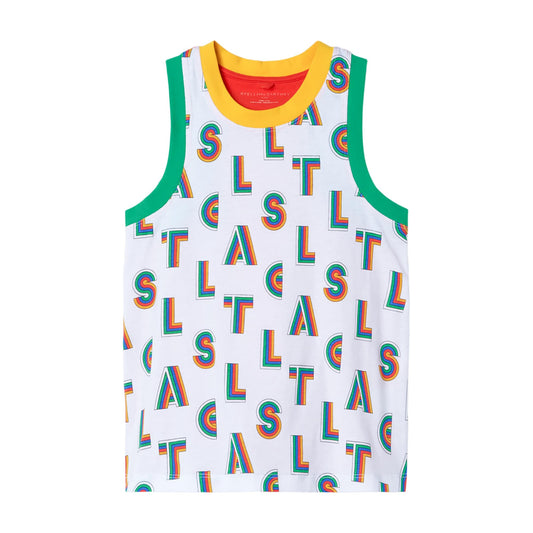 女童白色Logo背心