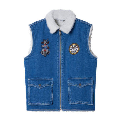 男童蓝色牛仔马甲