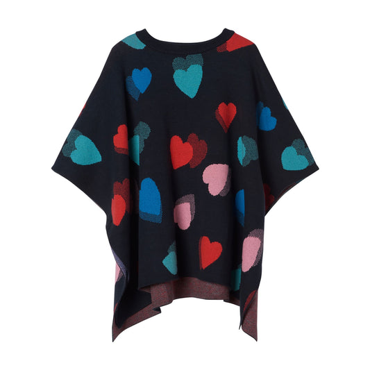 女童黑色心形披肩