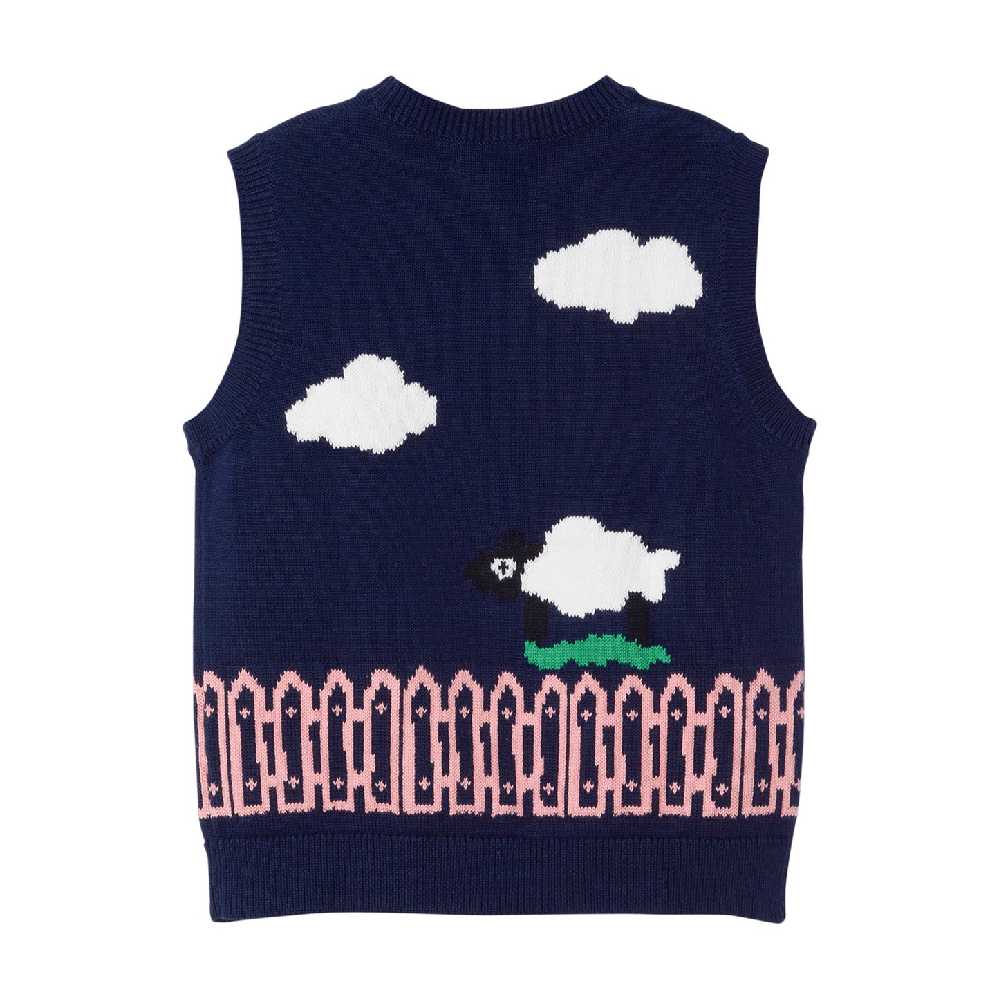 女童深藏青色针织马甲