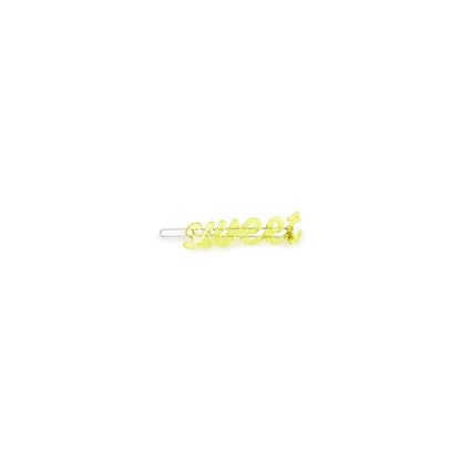 女童黄色Logo发夹