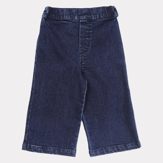 女童藏青色牛仔长裤